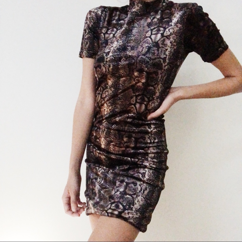 bodycon dress aesthetic Y2K Vintage Mini 5% Spandex summer-dress Size:5.5 Kennedy High Neck Midi